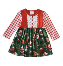 Load image into Gallery viewer, Red &amp; Plaid Christmas Girl Dress
