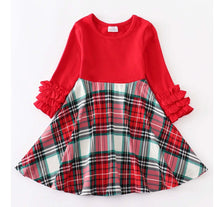 Load image into Gallery viewer, Red &amp; Plaid Girl Dress
