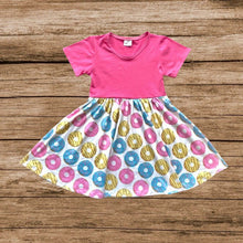 Load image into Gallery viewer, Donut Print Twirl Girl&#39;s Dress
