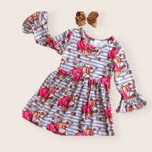 Load image into Gallery viewer, Fall Pumpkin Print Girl Twirl Dress
