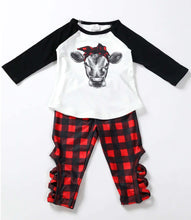 Load image into Gallery viewer, Girl clothing, two piece pants set. Baby girls to toodlers

