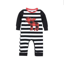 Load image into Gallery viewer, Moose Buffalo Plaid Boy Romper

