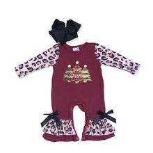 Load image into Gallery viewer, Trio Leopard Tree Baby Romper
