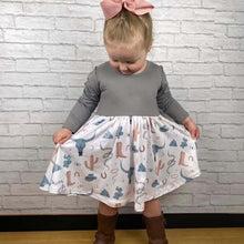 Load image into Gallery viewer, Saddle Up Twirl Girl&#39;s Dress

