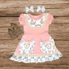 Load image into Gallery viewer, Spring Bunnies &amp; Eggs Girls Dress
