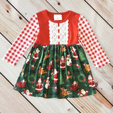 Load image into Gallery viewer, Red &amp; Plaid Christmas Girl Dress
