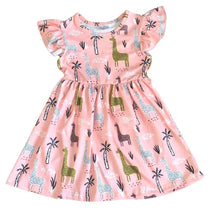 Load image into Gallery viewer, Safari Pink Girl Dress
