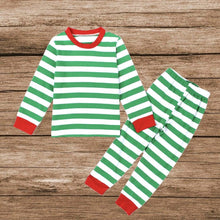 Load image into Gallery viewer, Green Stripe Lounge Wear Pant Set
