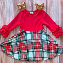 Load image into Gallery viewer, Red &amp; Plaid Girl Dress

